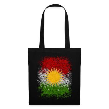 Drapeau kurde. Fier drapeau du Kurdistan - Sac en tissu - noir - Devant
