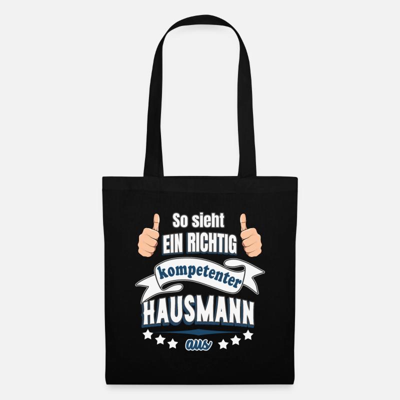 Kompetenter Hausmann Geschenk - Stoffbeutel - Schwarz