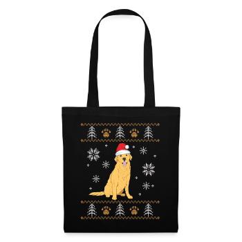 Hässliche Weihnachtsgolden retriever-Sankt-Pyjamas - Stoffbeutel - Schwarz - Vorne