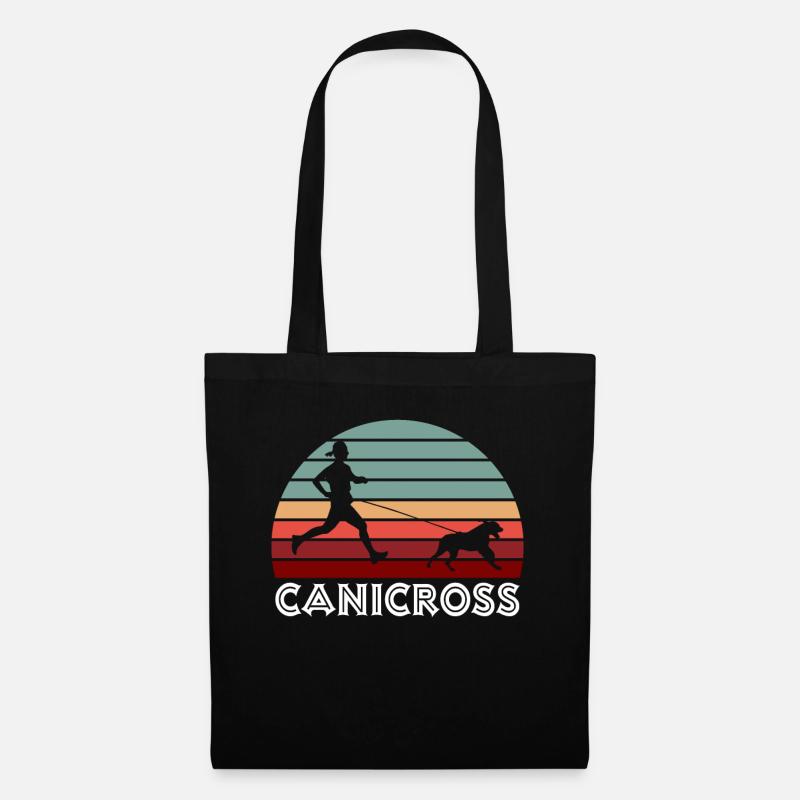 Canicross Retro - Stoffbeutel - Schwarz