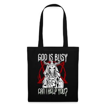 Satan Pentagram T-Shirt Lucifer 666 Heide Sorcière - Sac en tissu - noir - Devant