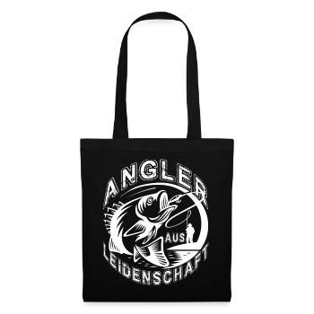 Angeln Anglerspruch lustiger Angler Spruch Fischer - Stoffbeutel - Schwarz - Vorne