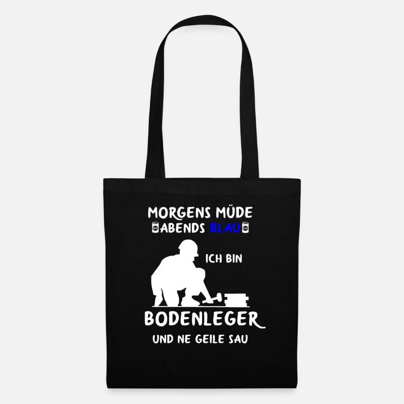 Bodenleger Fußbodenleger Teppichleger Handwerker - Stoffbeutel - Schwarz