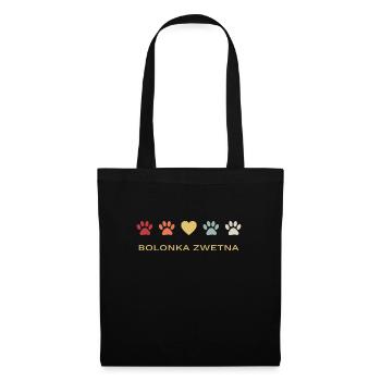 Bolonka Zwetna cadeau rétro pour les amoureux des chiens - Sac en tissu - noir - Devant