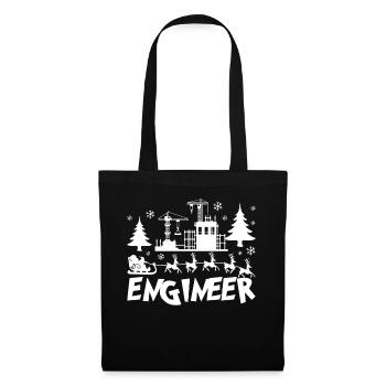 Joyeux Noël Ingénieur - Sac en tissu - noir - Devant