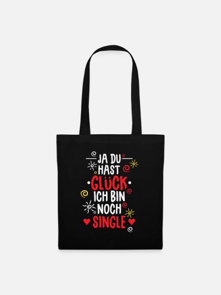Single Party für Alleinstehende - Stoffbeutel - Schwarz