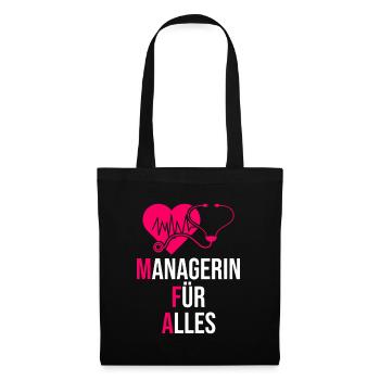 MFA Managerin für alles Medizinerin - Stoffbeutel - Schwarz - Vorne