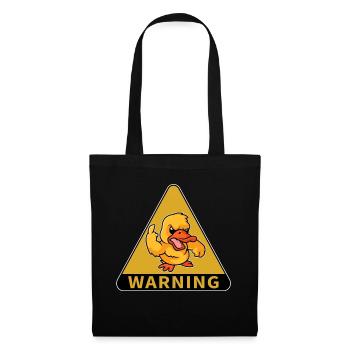 Avertissement sur le canard - Sac en tissu - noir - Devant