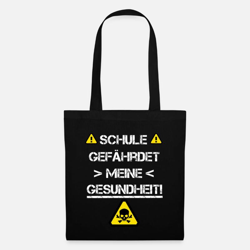 Kinder Schule Gefährdet Meine Gesundheit - Stoffbeutel - Schwarz