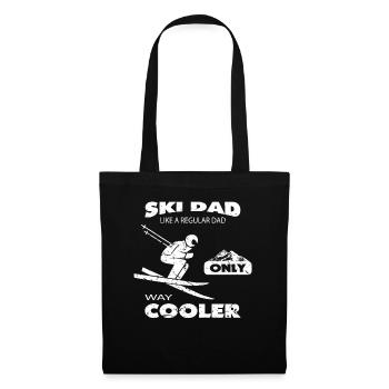 Ski Dad Cooler Ski Vater Daddy - Stoffbeutel - Schwarz - Vorne