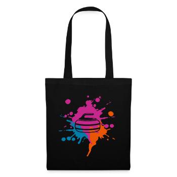 Boule de couleur curling - Sac en tissu - noir - Devant