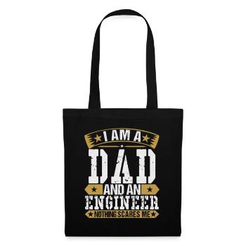I am a father and an engineer. - Tote Bag - black - Front