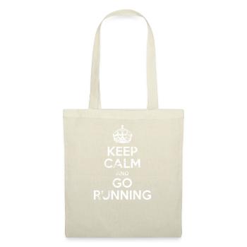 Grande chemise de course - Restez calme et continuez à courir - Sac en tissu - nature - Devant