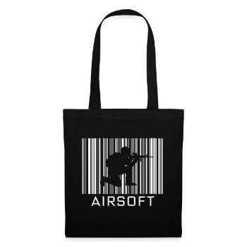 Airsoft Hobby avec code-barres - Sac en tissu - noir - Devant