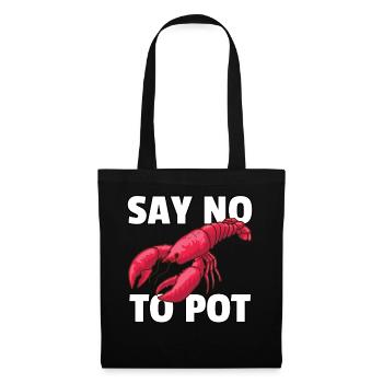 Homard homard écrevisse cancer crabe - Sac en tissu - noir - Devant