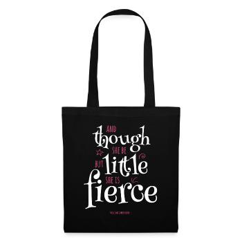 Même si elle est petite, elle est féroce Shakespeare - Sac en tissu - noir - Devant