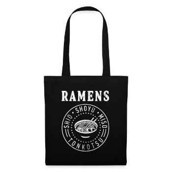 ramens - Sac en tissu - noir - Devant