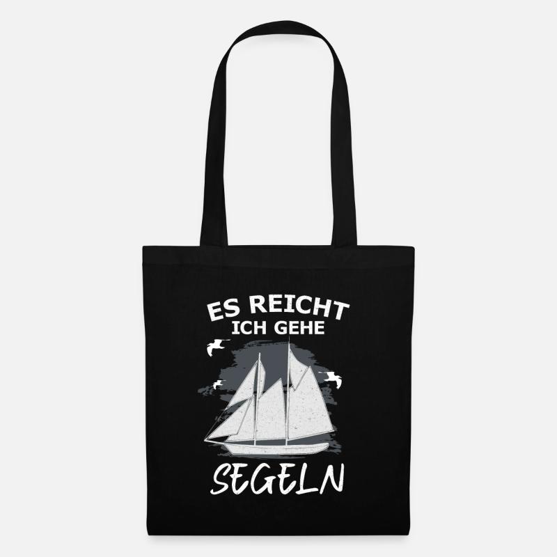 Segelboot - Stoffbeutel - Schwarz