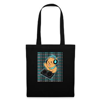 Cat DJ Boots And Cats Gift - Tote Bag - black - Front