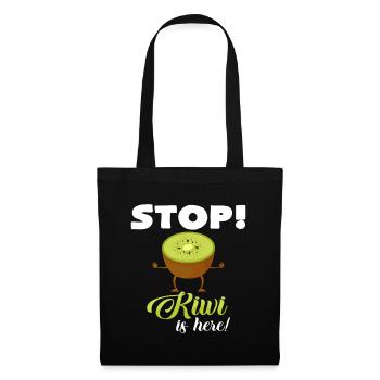 kiwi - Sac en tissu - noir - Devant