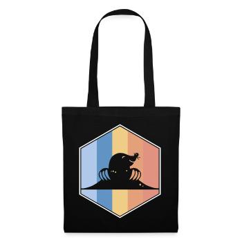 Mole retro and vintage hexagon - Tote Bag - black - Front