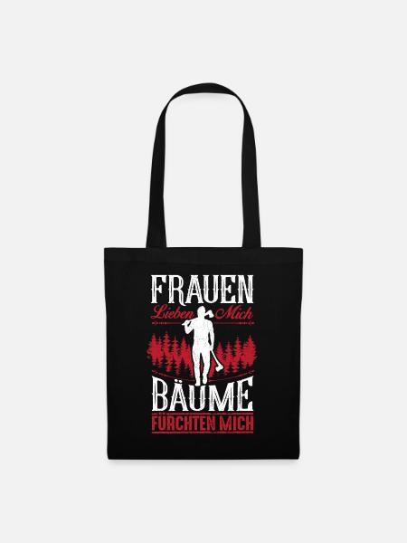 Holzfäller Förster Waldarbeiter Holz Geschenk - Stoffbeutel - Schwarz