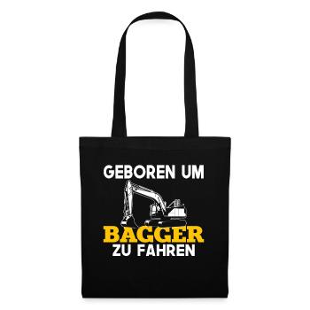 Excavator driver sayings excavator excavator operator construction site - Tote Bag - black - Front