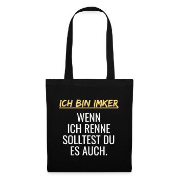 Ich bin Imker, geschenk imker - geschenk für imker - Stoffbeutel - Schwarz - Vorne