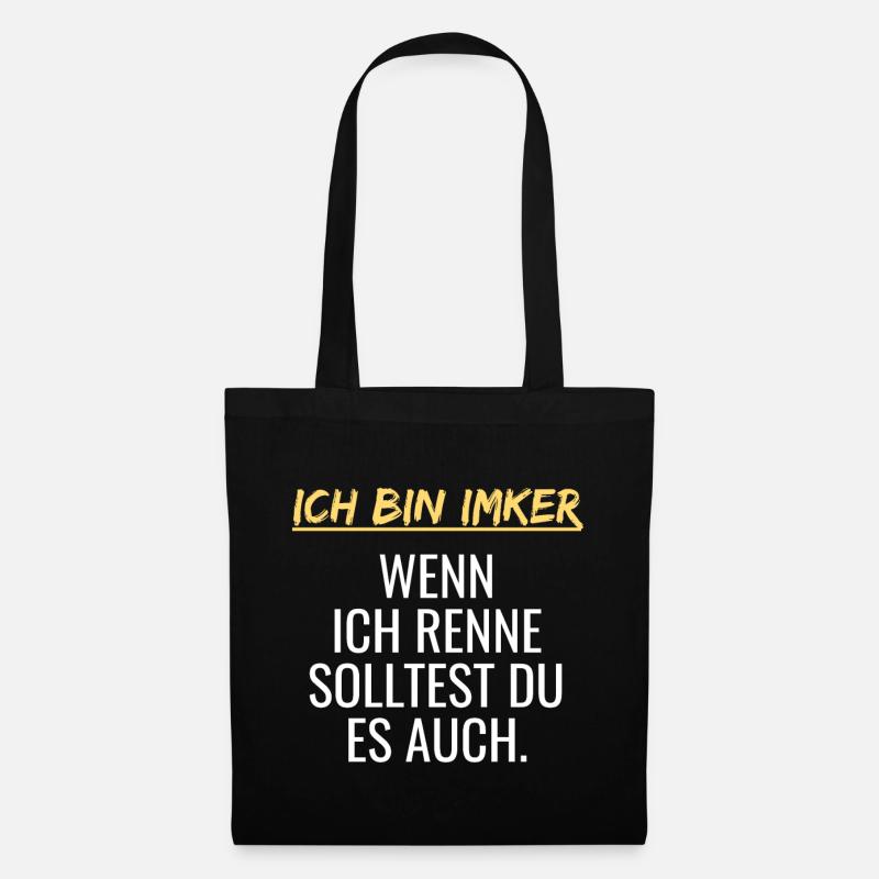 Ich bin Imker, geschenk imker - geschenk für imker - Stoffbeutel - Schwarz