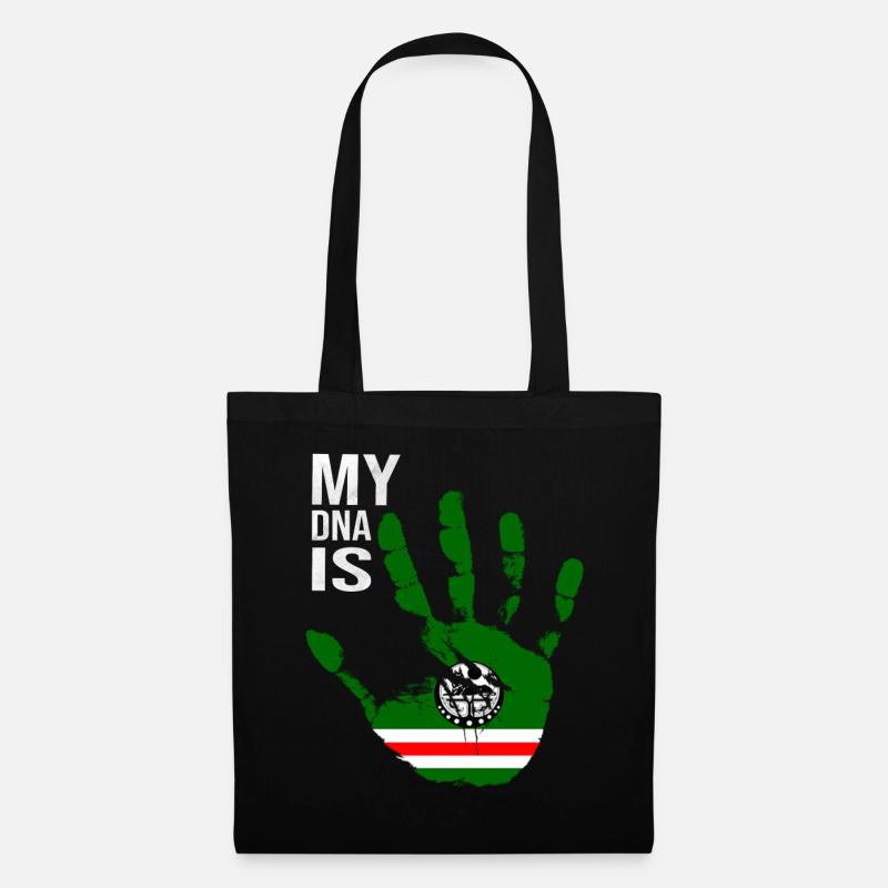 Chechen Flag, My DNA Is Chechnya, Chechnyan Flag - Stoffbeutel - Schwarz