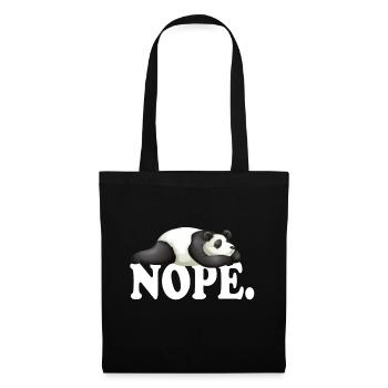 Nope Panda Design lustig - Stoffbeutel - Schwarz - Vorne