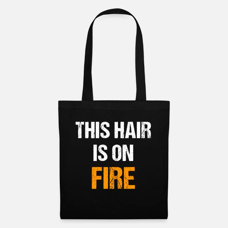 This Hair is on Fire | Lustig Ginger Rothaarige - Stoffbeutel - Schwarz