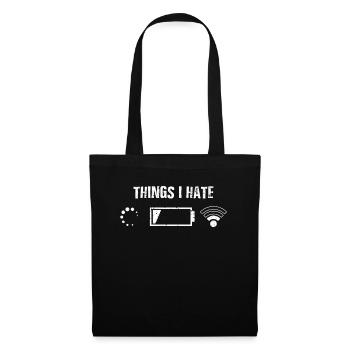 Cadeau de haine de nerd - Sac en tissu - noir - Devant