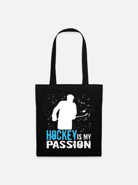 Hockey Eishockey Eishockeyspieler Hockeyspieler - Stoffbeutel - Schwarz