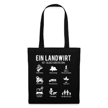 Landwirt Alleskönner - Stoffbeutel - Schwarz - Vorne