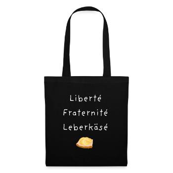 Leberkäse Design - funny meat cheese - Tote Bag - black - Front