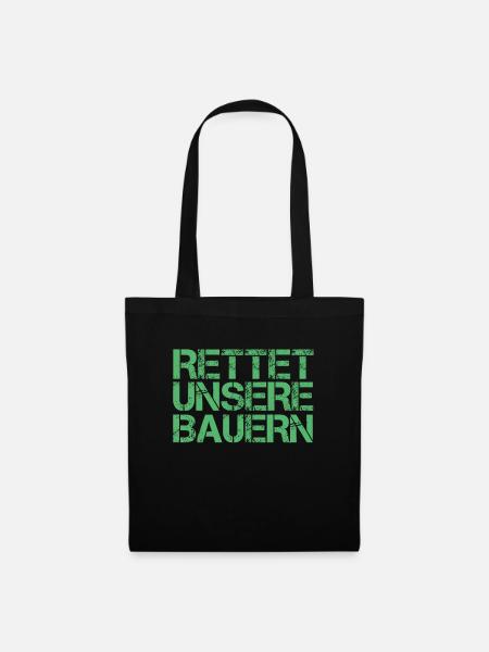 Landwirt Bauer Bauernprotest Protest Demonstration - Stoffbeutel - Schwarz