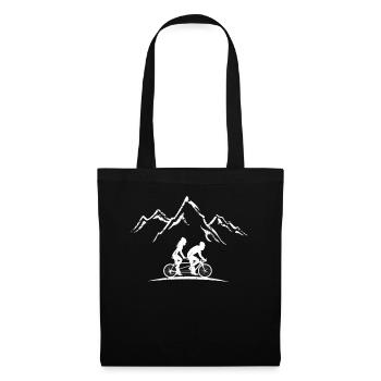 Tandem bike tour in the mountains - Tote Bag - black - Front