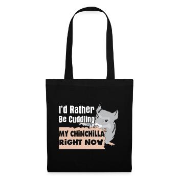 Cuddling My Chinchilla - Tote Bag - black - Front