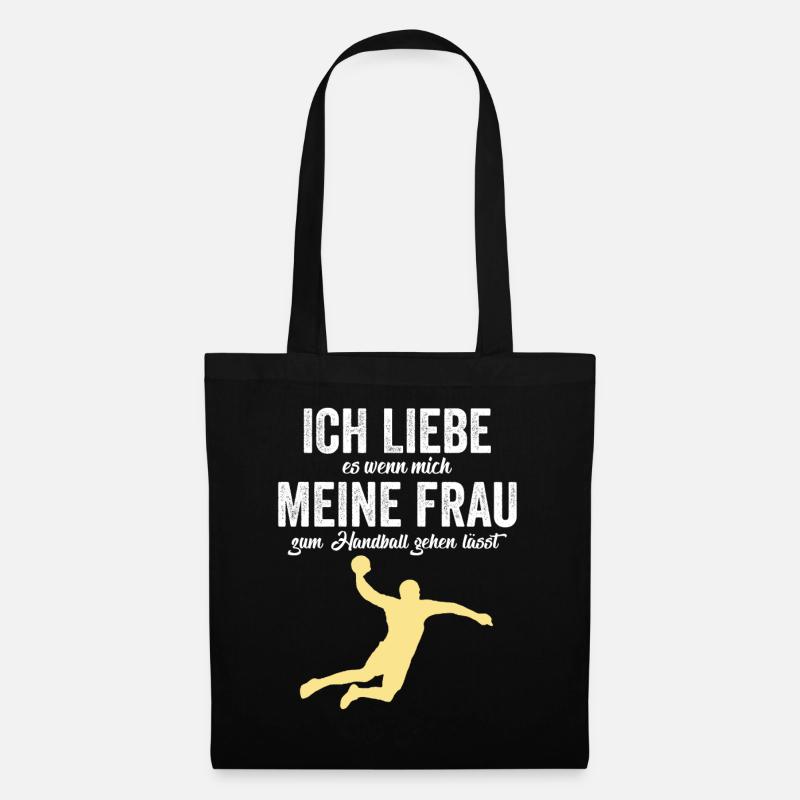 Handballer Handball Geschenk - Stoffbeutel - Schwarz