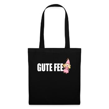 Gute Fee Märchenwesen Fabelwesen Fairy - Stoffbeutel - Schwarz - Vorne