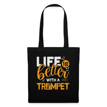 trompette - Sac en tissu - noir - Devant