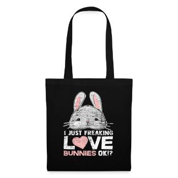 Lapin lapin - Sac en tissu - noir - Devant