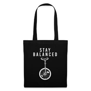 Unicyclist Unicycle Girl Unicycle Balance - Tote Bag - black - Front