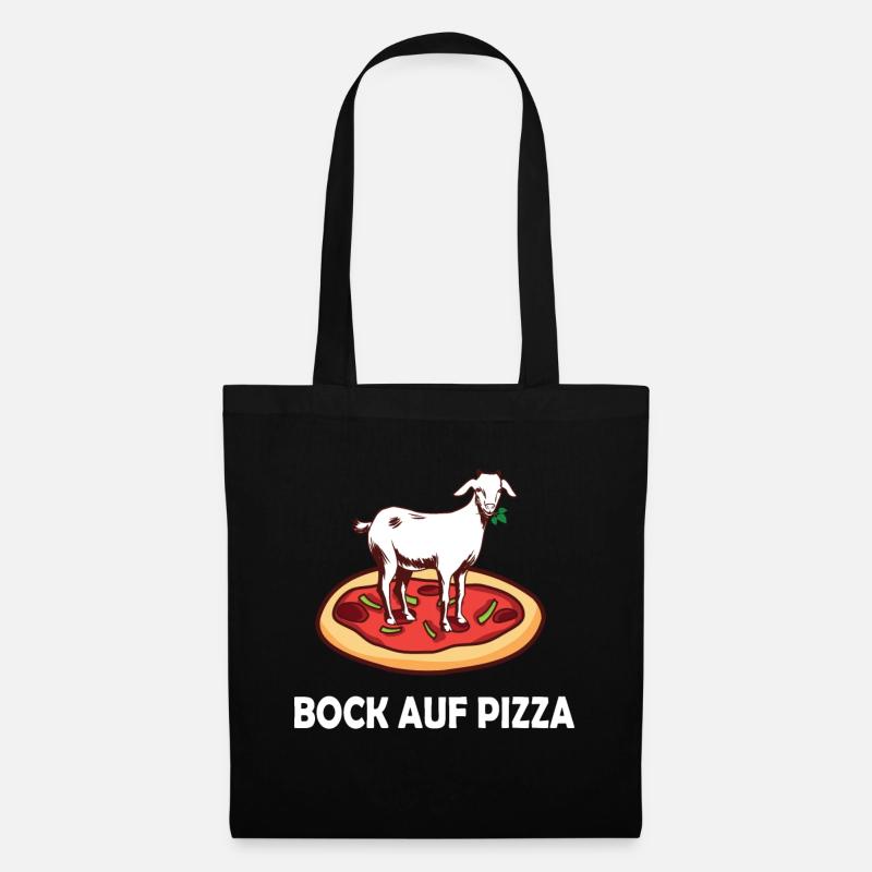 Lustiges Pizza Design Pizza lover Essen - Stoffbeutel - Schwarz