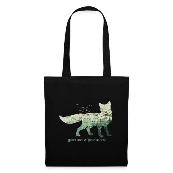 Fuchs Naturschutz Tierschutz - Stoffbeutel - Schwarz - Vorne