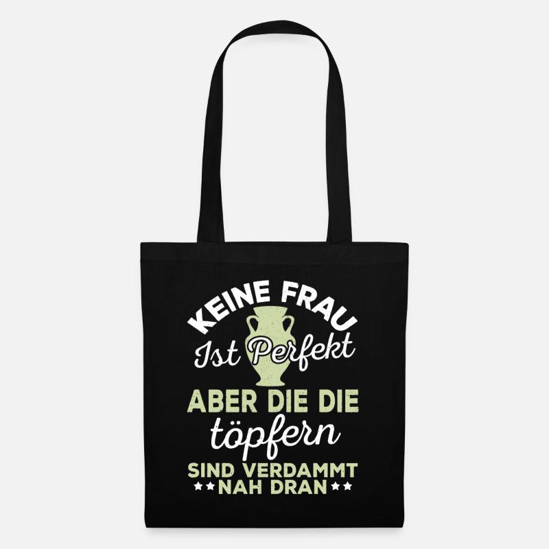 Lustig Töpfern Keramiker Töpfer Keramik Geschenk - Stoffbeutel - Schwarz