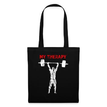Haltérophile My Therapy Weightlifing Bodybuilder - Sac en tissu - noir - Devant