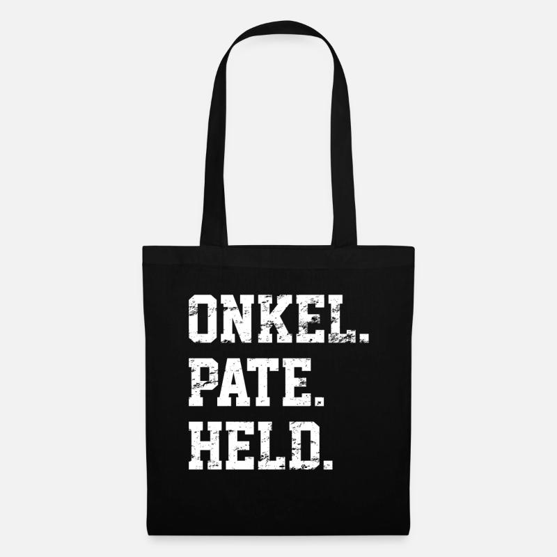 Patenonkel - Stoffbeutel - Schwarz
