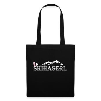 Skihase Skihaserl Apres Ski - Stoffbeutel - Schwarz - Vorne